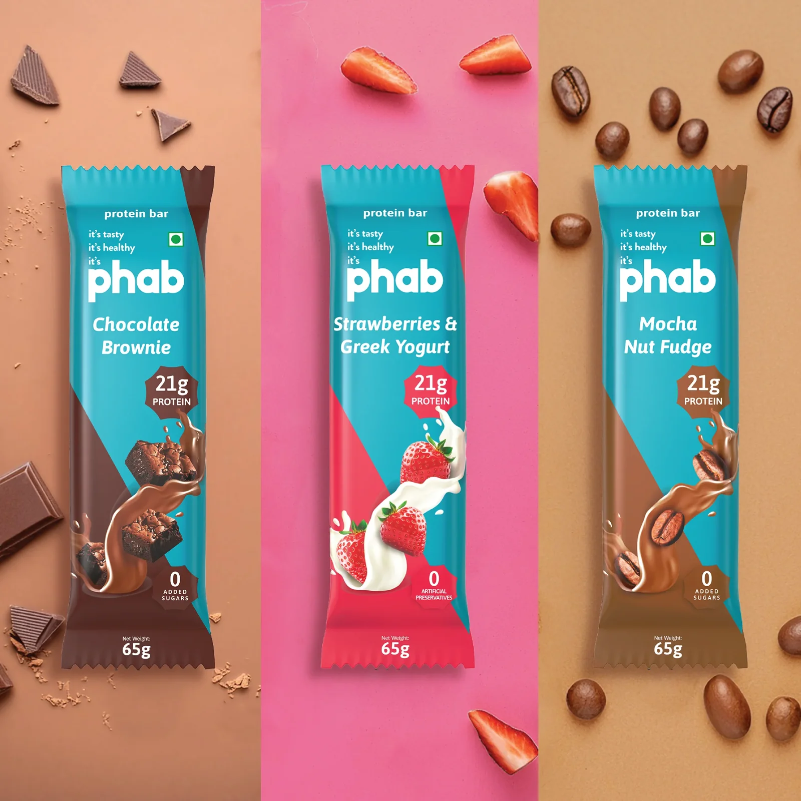 Phab Protein Bar Variety Pack- 21g