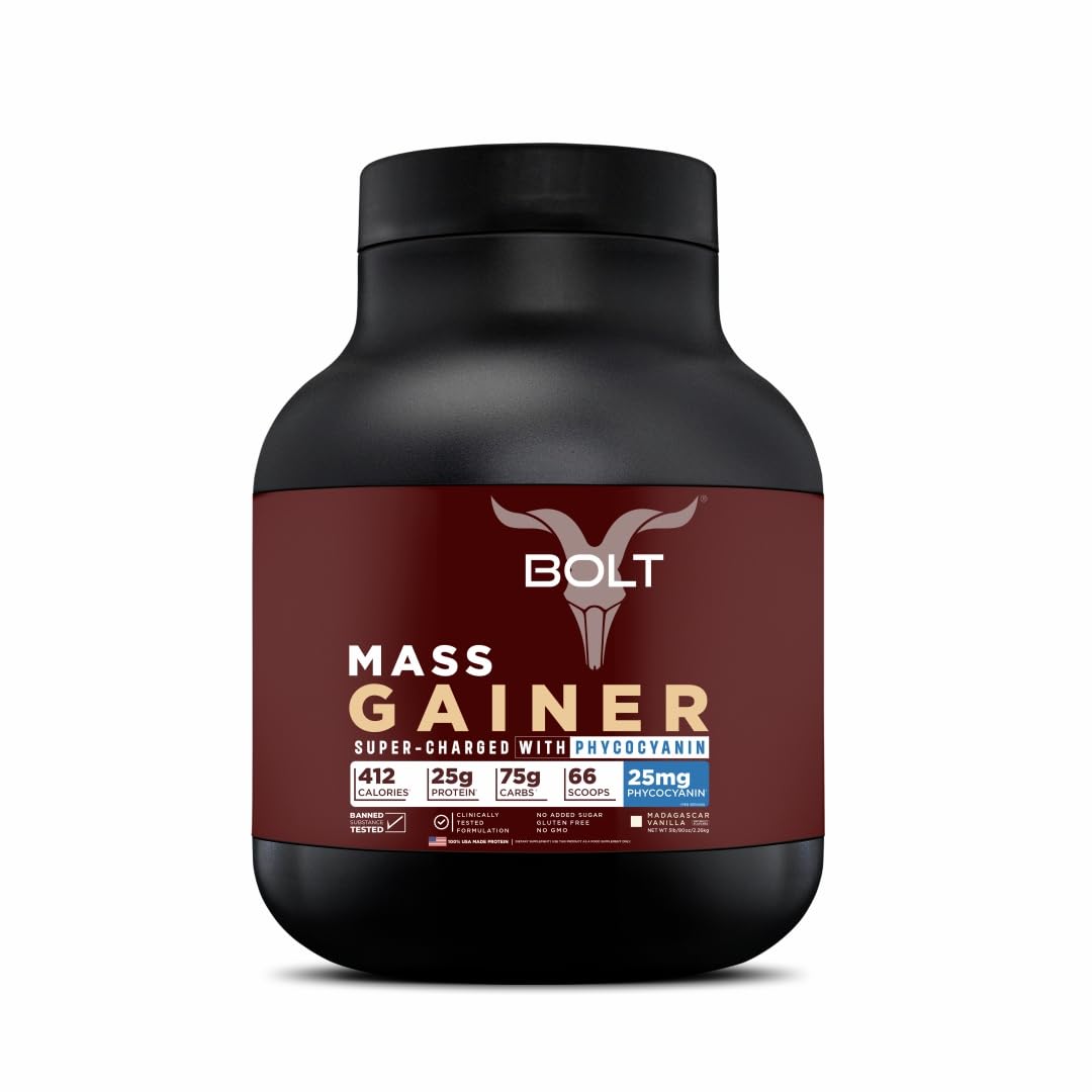 Bolt Mass Gainer Super-Charged With Phycocyanin