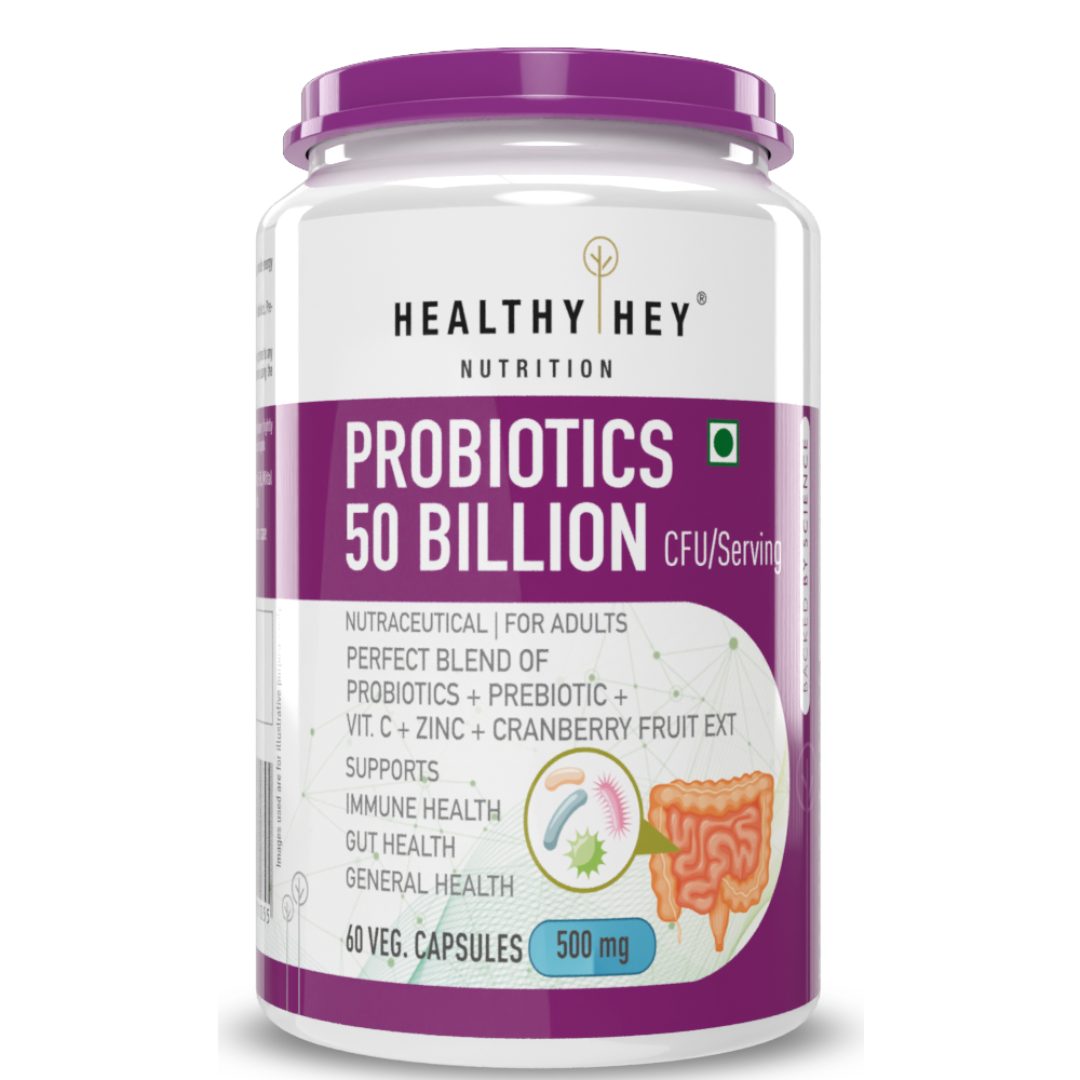HealthyHey Nutrition Probiotics 50 Billion CFU Multi- Strains